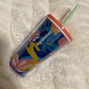 Starbucks Pink Tumbler Vibrant Design Easter Bunny